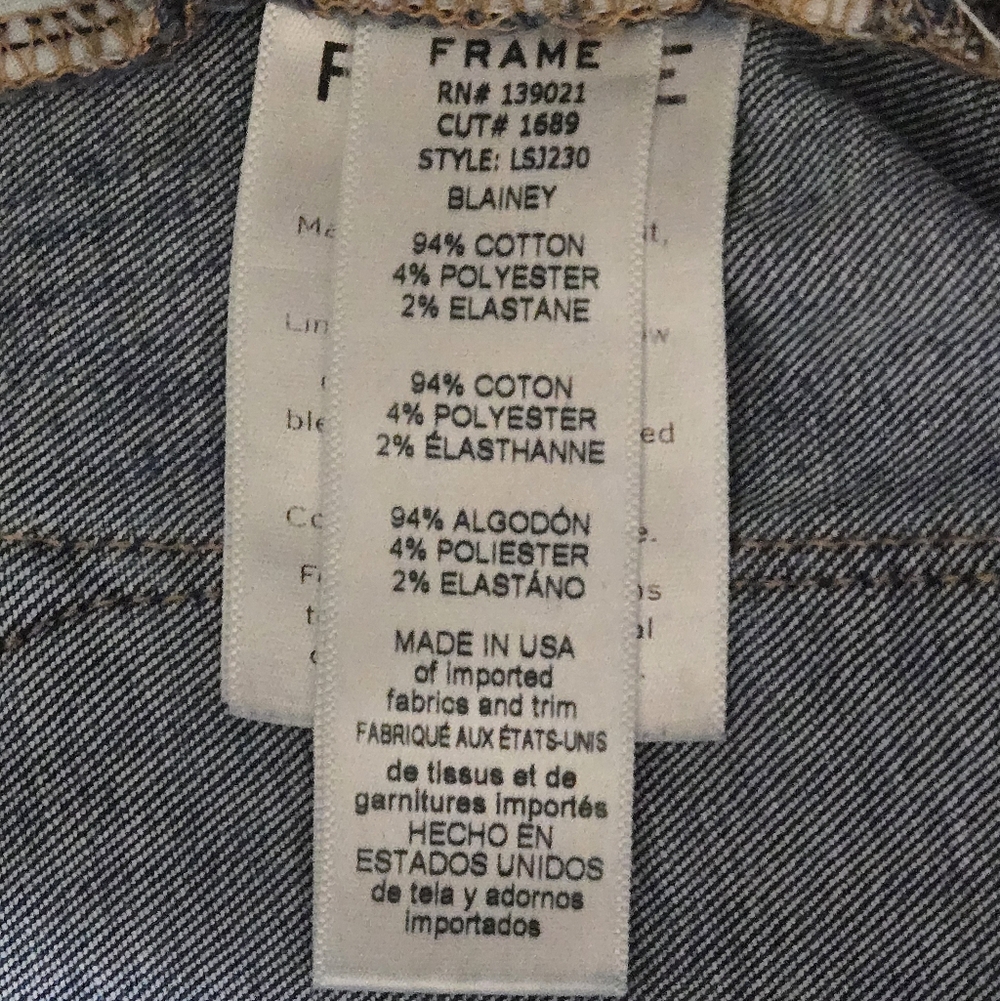 FRAME Denim Le Skinny de Jeanne Jeans Dark Wash Stretch Mid-Rise Skinny Size 28 - Picture 11 of 12